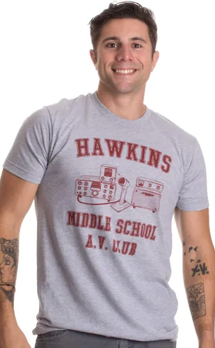 Miniatura 3 de Ann Arbor camiseta Co. Hawkins Middle School A.v. Club estilo clásico 80s disfraz AV Hawkin playera