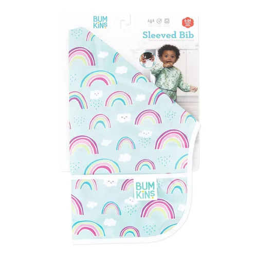 Miniatura 6 de Bumkins - Babero con mangas para niña o niño, bebé y niño pequeño de 6 a 24 meses, imprescindible para comer, alimentación, suministros de destete