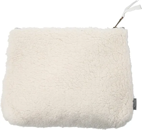 Miniatura 4 de Pavilion Gift Company Bolsa de maquillaje para mujer, blanco, marrón, 8" x 10", Blanco, marrón, Bolsa de maquillaje