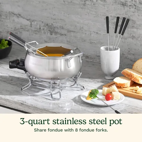 Miniatura 2 de Cuisinart CFO-3SS Fondue eléctrica, 6.12 x 10.50 x 7.00 pulgadas, acero inoxidable cepillado