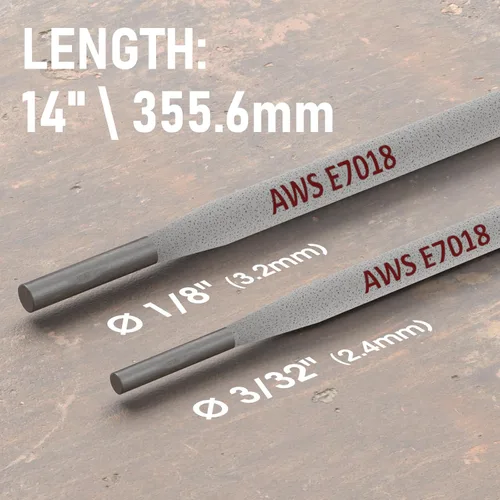 Miniatura 2 de YESWELDER E7018 3/32 "(2.5lb)+1/8 "(2.5lb) Electrodos de varilla de soldadura de acero al carbono, varillas de soldadura de doble especificación