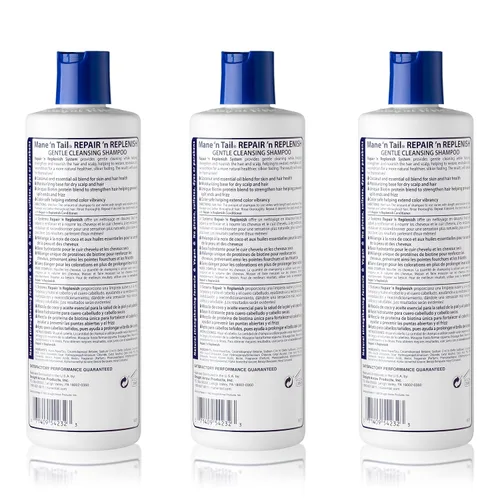 Miniatura 2 de Mane 'n Tail Repair 'n Replenish Shampoo (paquete de 3) – Sistema de limpieza y nutrición suave sin sulfatos para un cabello más saludable y sedoso
