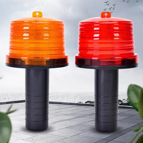 Miniatura 6 de Aolyty Luz solar de advertencia, lámpara LED de advertencia impermeable, luz de seguridad solar súper brillante con interruptor para construcción