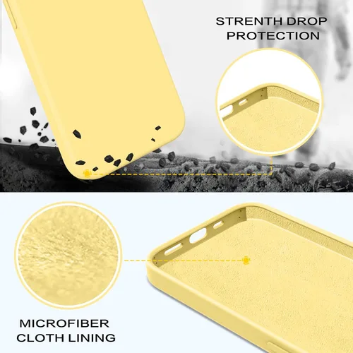 Miniatura 79 de GUAGUA Funda compatible con iPhone 17 Pro Max de 6.9 pulgadas, silicona líquida, goma de gel suave, delgada, forro de microfibra delgada