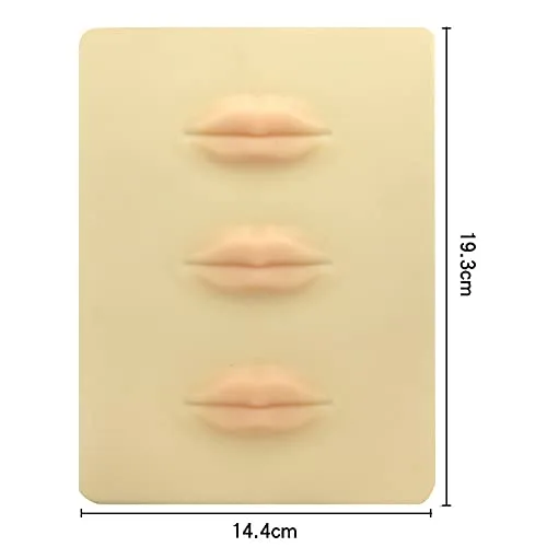 Miniatura 4 de Un juego de 3 accesorios de microblading de látex 3D para práctica de cejas, cara, labio, cejas, accesorios de tatuaje