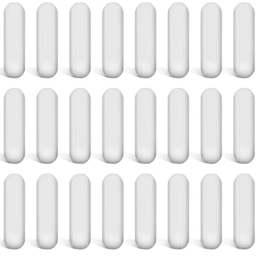 Miniatura 17 de Weewooday 80 piezas de barra agitadora magnética de mezclador PTFE, barra de agitación de placa de PTFE de acero inoxidable de color blanco
