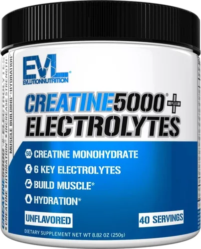 Miniatura 10 de Evlution Nutrition Creatine 5000 - Apoya una recuperación más rápida, crecimiento muscular magro y rendimiento - Polvo antes y después del Sin sabor.