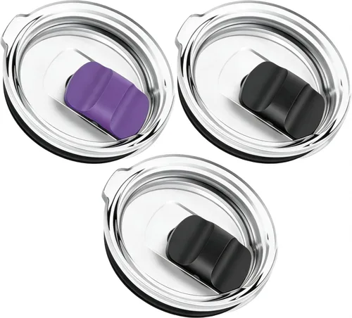 Miniatura 16 de 10 oz Wine Tumbler Lid Replacement, 2 Pack Magnetic Slider Cup Lids Compatible with YETI 6 oz Espresso Mug, 8 oz Stackable Cup, 10oz Tumbler and 10