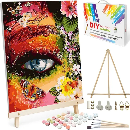 Miniatura 42 de BAISITE Kit de pintura por números para adultos principiantes, 12 pulgadas de ancho x 16 pulgadas de largo, paquete de 2 lienzos para kits