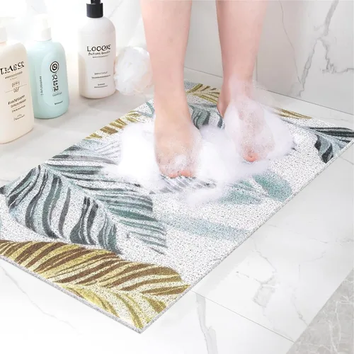 Miniatura 30 de Tapete de ducha antideslizante grande tapete de bañera antideslizante de 24 x 32 pulgadas, tapete de ducha de lufa para ducha interior, almohadilla