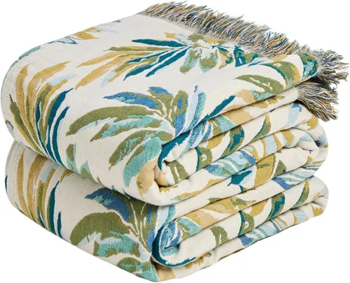 Miniatura 16 de Manta Decorativa Bohemia - Mantas Decorativas de Algodón 100% Suave y Transpirable, 50"x60" Colcha de Algodón Muselina Ligera de 4 Capas, Estampado