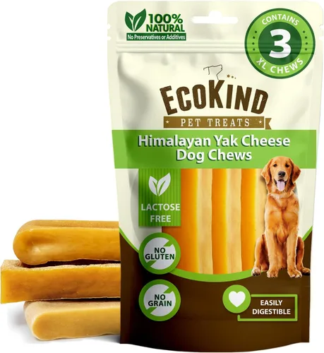 Miniatura 18 de EcoKind Premium Gold Yak Cheese - Masticables para perros del Himalaya, golosinas saludables para perros pequeños, con alto contenido de proteínas