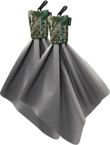 Miniatura 8 de SPUDZ Limpiador clásico de lentes de microfibra, bolsa con clip, lavable, para binoculares, visores, gafas, pantallas Alpine Mountain Camo, 6 x 6
