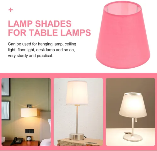 Miniatura 5 de DOITOOL Pantalla de tambor para lámpara de mesa, lámparas de pie, pantalla de lámpara de araña, pantalla de lámpara de arpillera de granja, pantalla