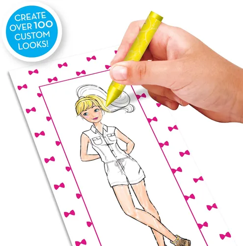Miniatura 3 de Barbie Juego de diseño de moda todo en uno - Juego de bocetos de diseño de moda para niños de 6 años en adelante