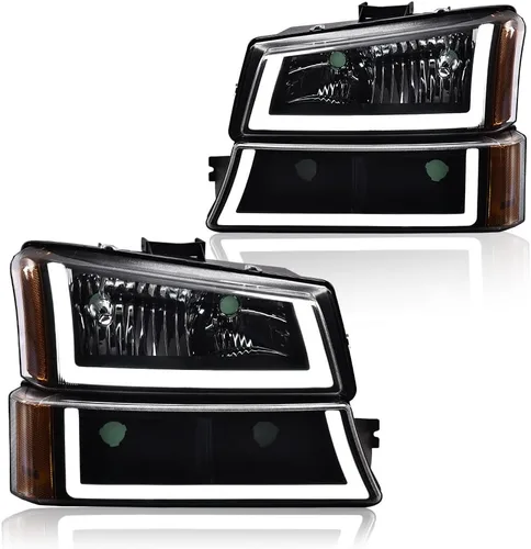 Miniatura 36 de GRAND ORANGE Par de faros delanteros compatibles con Toyota Tacoma 2005 2006 2007 2008 2009 2010 2011 lente transparente cromado carcasa ámbar