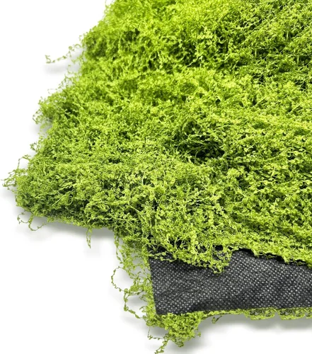 Miniatura 9 de Tapete de musgo verde artificial, alfombra de pared de césped con tela base de 39.37 x 39.37 pulgadas, musgo falso para manualidades, musgo