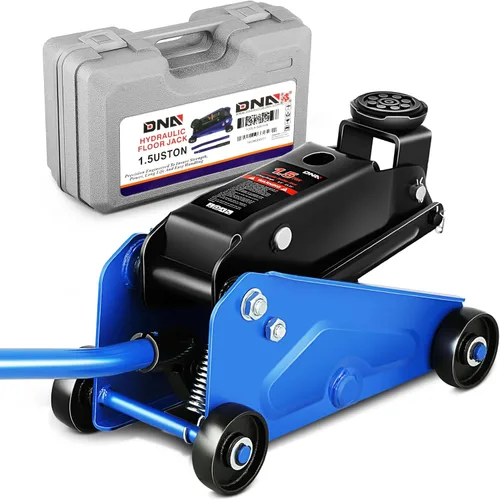 DNA Motoring Gato Hidráulico de Carretilla de Perfil Bajo para Servicio/Piso, Capacidad de 1.5 Toneladas (3000 libras), Rango de Elevación