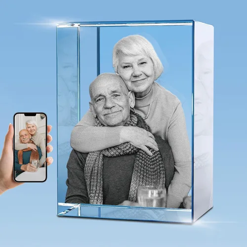 Miniatura 16 de Foto en cristal 3D de HAN'S LASER, regalo personalizado con tu propia foto, regalo único para el día del padre, matrimonio, regalo conmemorativo