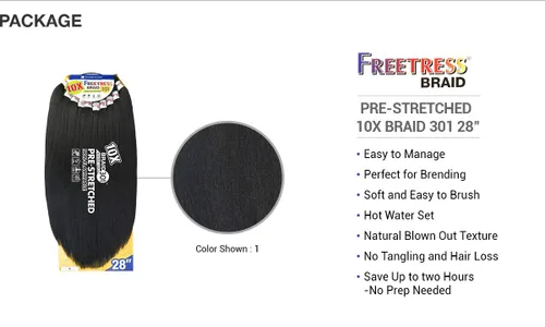 Miniatura 3 de Trenza sintética Freetress - 10 trenzas 301 28 (2 marrón oscuro)