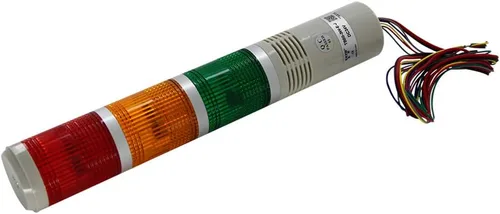 Miniatura 6 de Bettomshin 1 bombilla de advertencia estroboscópica de 90 dB, 24 V CC 3 W, torre de señal industrial con lámpara indicadora de alarma de zumbador
