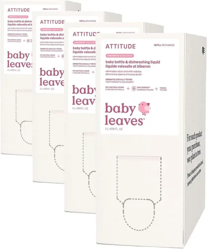 Miniatura 11 de ATTITUDE Jabón para platos y limpiador de biberones para bebés, líquido para lavar platos verificado por EWG, sin tintes ni fragancias añadidos
