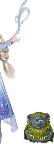 Miniatura 3 de Disney Frozen Elsa Fashion Doll en traje de viaje inspirado en Frozen 2 con figuras de Pabbie y Salamandra