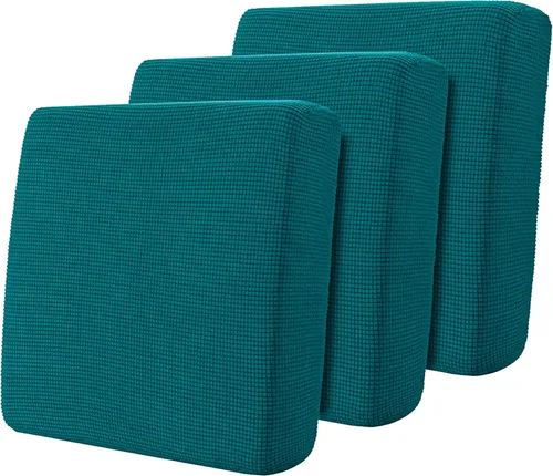 Miniatura 15 de Hokway Fundas de cojín elásticas para sofá Fundas de cojín para sofá Fundas de cojín de asiento de sofá Funda protectora de cojín(Chocolate, Mediano)