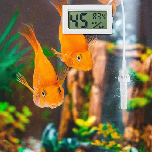 Miniatura 5 de Weewooday Medidor digital de temperatura y humedad con medidor de sonda LCD Fahrenheit, termómetro higrómetro para incubadora, planta de reptiles