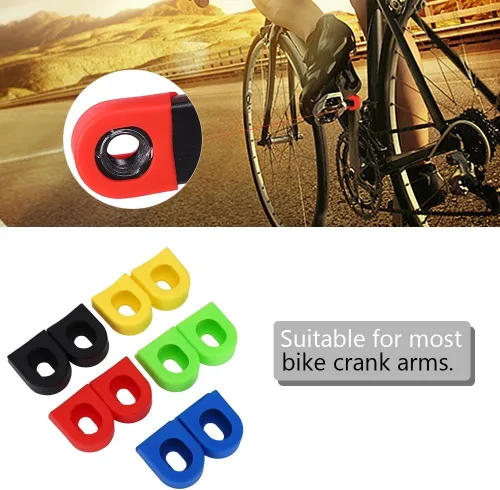 Miniatura 9 de VGEBY 2 Unids Crank Brazo Botas Protectores de Plástico Crankset Protectores para Mountain Road (Color Rojo) Ciclismo Suministros Protector De