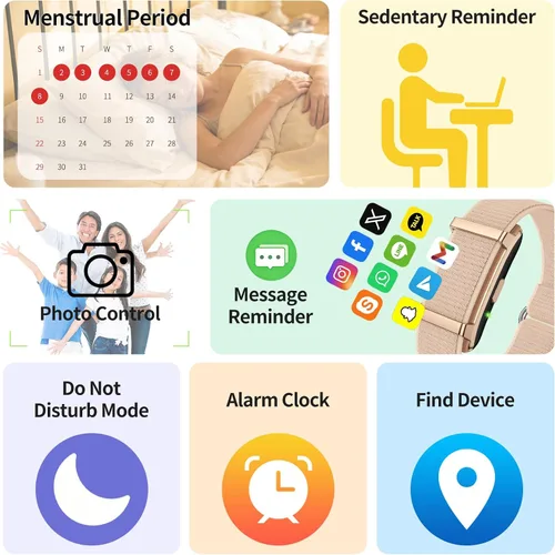 Miniatura 7 de Pulsera inteligente, rastreadores de actividad para hombres y mujeres, banda de seguimiento de fitness, rastreador de sueño 24H, monitor continuo
