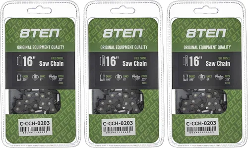 Miniatura 80 de 8TEN Cadena de motosierra semi cincel de 6 pulgadas .050 1/4 42 DL para Worx WG320 Black & Decker LLP120 (paquete de 3)
