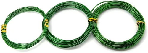 Miniatura 5 de 9 rollos de cables de bonsái, alambre de entrenamiento de bonsái de aluminio anodizado con 3 colores (negro, marrón, verde) y 3 tamaños