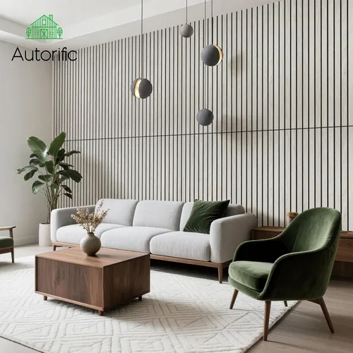 Miniatura 5 de Paquete de 4 paneles acústicos grandes de 47.2"x23.6", panel acústico decorativo de pared, panel a prueba de sonido con acabado de grano de madera