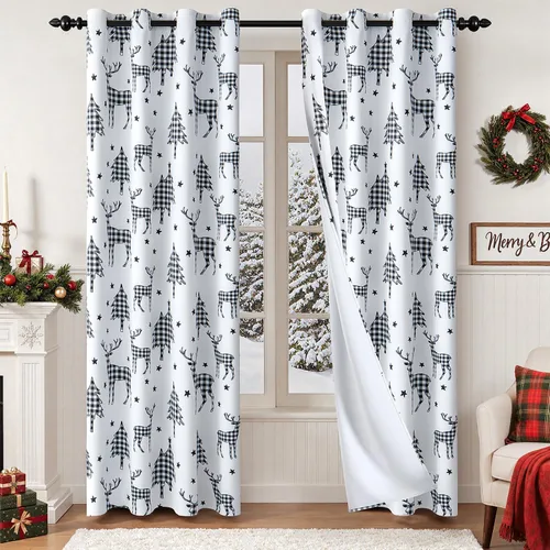 Miniatura 51 de EMEMA Juego de 2 paneles de cortinas de terciopelo de 63 pulgadas, con pestaña trasera y bolsillo para barra, cortinas con aislamiento térmico
