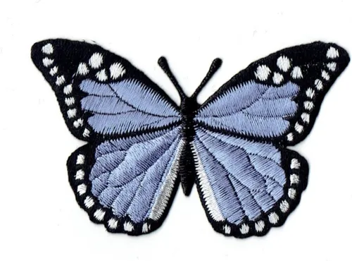 Miniatura 3 de Mariposa monarca, bordado, parche para planchar (verde)