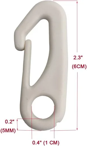 Miniatura 2 de 4 ganchos de nailon para asta de bandera, accesorios para fijar la bandera al asta de bandera con cuerda
