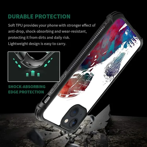 Miniatura 39 de Compatible con funda para iPhone 6 Plus/6s Plus,Bite Your Teeth Diseño de patrón asombroso, funda trasera dura de PC anti-arañazos y a prueba