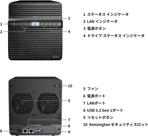 Miniatura 5 de Synology Backup DS423 Family & Business - Uso compartido seguro de archivos, cámara fotográfica y videovigilancia (NAS sin disco de 4 bahías)