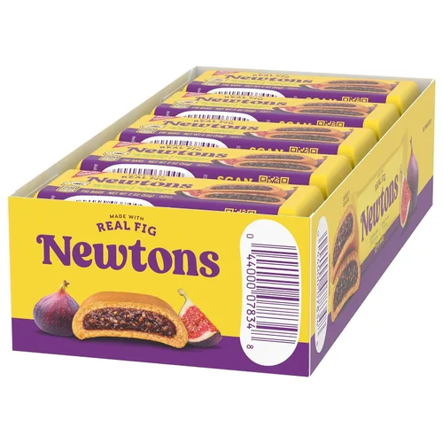 Miniatura 13 de NEWTONS - Barras de higo de fruta real horneadas suaves, galletas de higo, 10 paquetes de bocadillos (2 galletas por paquete)
