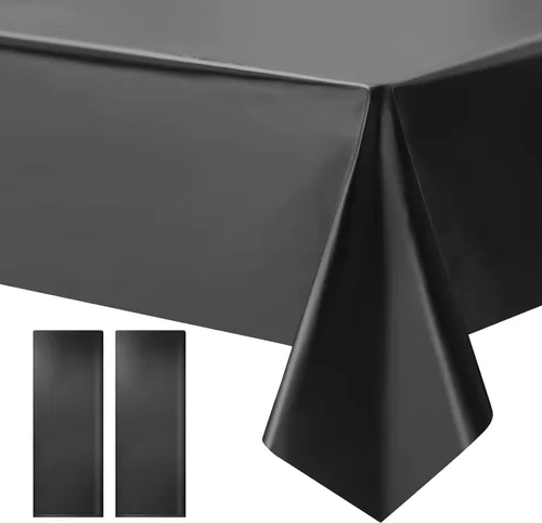 Miniatura 29 de Just Shimmer 2 piezas Mantel de Plástico Oro Rosa - Impresionante Acabado Mate Metálico, 40" x 108" Mantel para Mesa de Despedida de Soltera