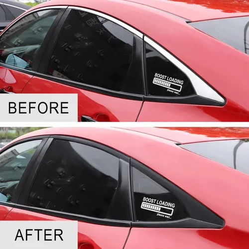 Miniatura 3 de TOMALL Calcomanías de vinilo para borde de ventana de automóvil compatibles con Honda 10th Civic 2016 2017 2018 2019 2020 2021 Accesorios de moldura