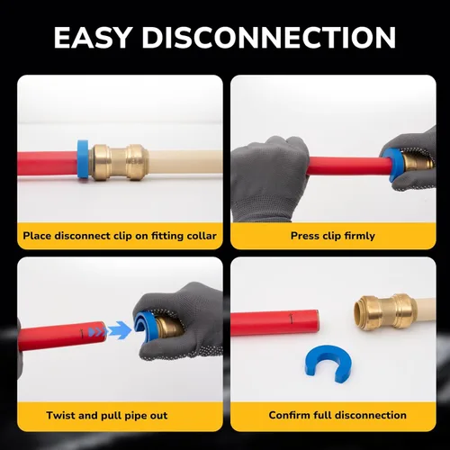 Miniatura 8 de Adaptador macho PTC de 1 pulgada a 1 pulgada NPT Push-Fit, Empuje para conectar accesorios de plomería de latón para cobre, CPVC, tubos PEX