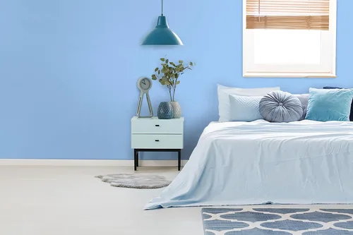 Miniatura 3 de Papel tapiz azul claro de despegar y pegar de 15.7" x 394", papel de contacto azul, impermeable, autoadhesivo, extraíble, fácil de limpiar, vinilo