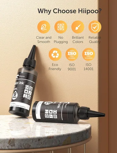 Miniatura 5 de Hiipoo Botellas rellenas de tinta de sublimación con cinta térmica para ET2400 XP4105 XP4100 ET2720 ET2760 ET2750 ET4800 ET-2800 ET-2803 ET-2850