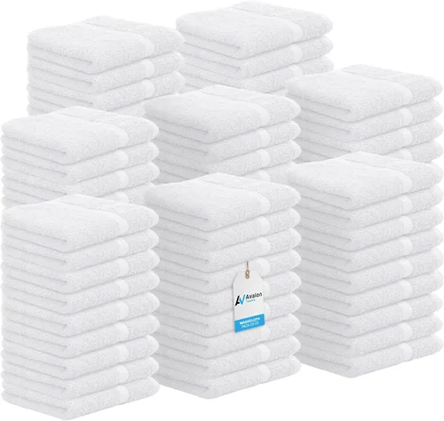 Miniatura 9 de Avalon Towels Toallitas de Algodón – (Paquete de 60) Tamaño 12x12 Pulgadas, 100% Algodón Hilado en Anillo, Toallitas Faciales Suaves y Absorbentes