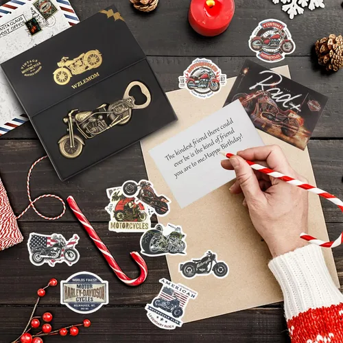 Miniatura 3 de Regalos de cerveza de motocicleta para hombres, papá, él, abrebotellas de cerveza vintage para motocicleta, regalos del día del padre para hombres
