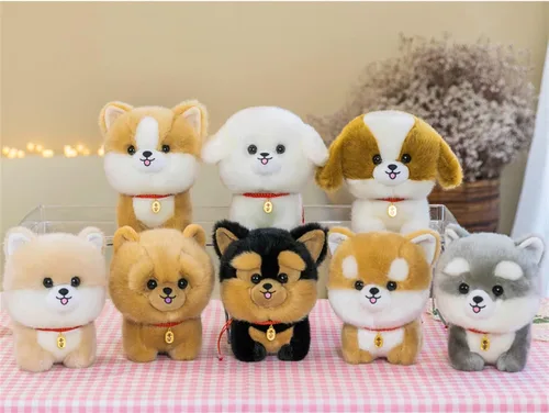 Miniatura 6 de Animal de peluche para perro, juguete de peluche de imitación, almohada de peluche de peluche, regalos para niños y niñas (negro, 9.8 pulgadas)