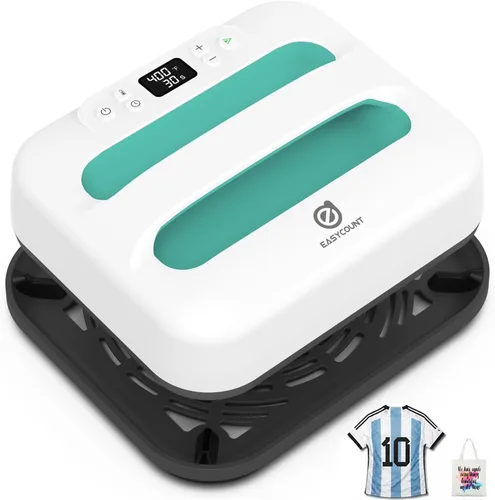 Miniatura 10 de Prensa de calor de 12 x 10 pulgadas, máquina inteligente de prensa de calor con Bluetooth integrado para camisetas, almohadas, bolsas de mano y más
