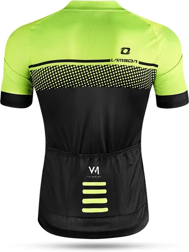 Miniatura 2 de LAMEDA Cycling Jersey Mens Short Sleeves Mountain Bike with Pockets Green